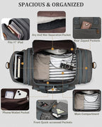 Gonex Canvas Duffle Bag for Travel, Expandable Water Resistant 50L Carry on - Image 5