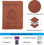 Melsbrinna Premium Leather Passport Holder Covers Case, Waterproof Rfid - Image 5