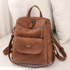 PU Leather Backpack Purse for Women Fashion Multipurpose Design Handbag Ladies - Image 5