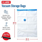 8 Pack Large Vacuum Storage Bags - Image 3
