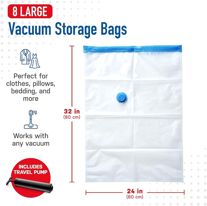 8 Pack Large Vacuum Storage Bags - Image 3