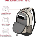 SwissGear Cecil 5505 Laptop Backpack, Cream/Black - Image 2