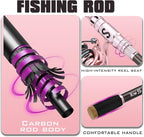 Sougayilang Telescopic Fishing Rod and Reel Combo, Collapsible Travel Fishing - Image 4