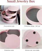 CONBOLA Jewelry Organizer, Small Jewelry Storage Box Earring Holder - Image 6