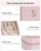 Vlando First Mothers day Gifts for New Mom, M Initial Travel Jewelry Case - Image 3
