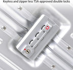 Metal All Aluminum Carry-on Luggage TSA Customs Lock Zipperless Silent Rotary - Image 3