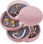 CONBOLA Travel Jewelry Case Box, Small Jewelry Organizer Earring Holder by CONBOLA
