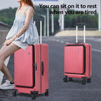 2 pieces 20/29 Aluminum Frame Carry On and Checked Luggage Set - Image 2