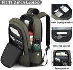 AMBOR Anti Theft Backpack, 15.6-17.3 inch Business Laptop Carry on Backpack - Image 2