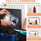 AURUZA 4 Pack Clear Toiletry Bag, Portable Travel Makeup Pouch - Image 3