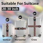 2 Pack Luggage Straps for Suitcases Adjustable Luggage Belt TSA Approved - Image 3