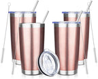 20oz Tumbler with Straw and Brush, Stainless Steel Vacuum Insulated tumbler by Unknown