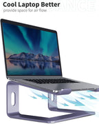 SOUNDANCE Laptop Stand, Aluminum Computer Riser, Ergonomic Laptops Elevator - Image 4