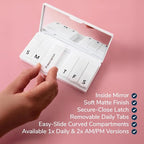 PORT X POLISH Designer Weekly Pill Box Organizer | Compact, Stylish 7-Day - Image 3