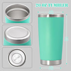 20 oz Tumbler with lid Double Wall Vacuum Insulated Tumblers Stainless Steel - Image 5