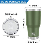 WETOWETO 30oz Tumbler, Stainless Steel Vacuum Insulated Water Coffee Tumbler Cup - Image 3