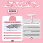 Women Razors moisturizing bar for Sensitive Skin, Travel Razors Shaving Kit - Image 8