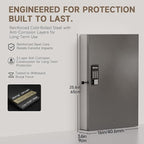 WeHere 96 Key Lock Box Wall Mount, Smart Security Storage Lockbox, Key Cabinet - Image 2