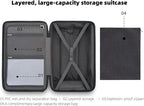 Trunk Luggage 26 Inch, Medium Checked Luggage - Image 6
