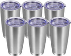 VEGOND 20oz Tumbler with Lid and Straw Stainless Steel Tumbler Cup Bulk Vacuum by VEGOND
