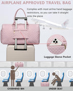 Women Weekender Travel Duffle Bag: Travel Duffel Overnight Bags - Image 5