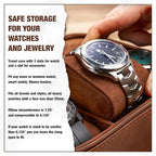 Awesometik Luxury Travel PU Leather Watch Case. Watch Storage Organizer. Watch - Image 9
