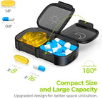 AUVON Canvas Bag XL Weekly Pill Organizer 2 Times a Day, Travel Pill Box 7 Day - Image 2