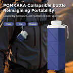 POMKAKA Collapsible Water Bottles 24.3oz, 2nd Generation Leakproof BPA-Free - Image 2