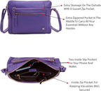 Wise Owl Accessories Small Soft Pebbled Real Leather Crossbody Handbags Purses - Image 3