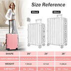 Krute Luggage 24 Inch Aluminum Frame Zipperless Suitcase - Image 3