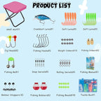 Kids Fishing Pole Set, Telescopic Fishing Rod Reel Combo Kids Starter Kit - Image 3