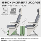mixi Underseat Carry on Luggage 16 Inch Hardshell PC Suitcase - Image 3