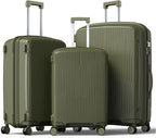 Nazhura Luggage Set, 3-Piece Hardside Suitcase Set, 20-inch Carry On, 28-inch by NazhuraGoodCompanionAtHome
