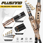 PLUSINNO Fishing Rod and Reel Combos Carbon Fiber Telescopic Fishing Pole - Image 5
