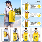 Dry Bag Waterproof Backpack 5L/10L/20L/30L Roll Top Waterproof Bag, Floating - Image 3
