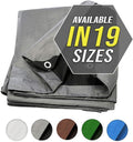 Trademark Supplies Tarp Cover 8X10 Silver/Black 2-Pack Heavy Duty Thick Material by Trademark+Supplies