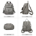 PU Leather Backpack Purse for Women Fashion Multipurpose Design Handbag Ladies - Image 3