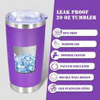 20 oz Tumbler with lid Double Wall Vacuum Insulated Tumblers Stainless Steel - Image 3