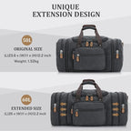 Gonex Canvas Duffle Bag for Travel 60L Expandable Duffel Weekend Overnight Bag - Image 3