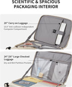 aji Expandable Top Open Carry On Luggage 22x14x9 Airline Approved, 20 Inch Hard - Image 5