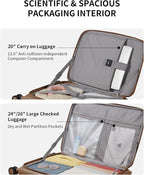 aji Expandable Top Opening 24 Inch Checked Luggage - Image 5