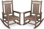 SERWALL Outdoor Rocking Chair Set of 2, HDPE Patio Rocking Chair All-Weather by SERWALL
