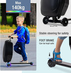 20" Scooter Suitcase for Kids, 2-in-1 Ride On Luggage - Image 3