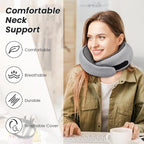 SZXYX Travel Pillows for Airplanes, 100% Pure Memory Foam Neck Pillow for - Image 3