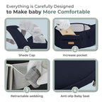 FRUITEAM Baby Carrier Newborn to Toddler, 6-in-1 Ergonomic & Adjustable Baby - Image 5