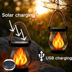 Solar Lantern Outdoor Lights, Flickering LED - Image 7