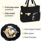 LEDAOU Large Beach Tote Bag Women Waterproof Sandproof Zipper Beach Tote Bag - Image 5