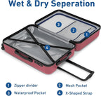 KYME Suitcase Hardshell With Double Spinner Wheels, PC+ABS TSA Lock Travel - Image 4