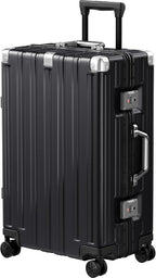 Krute Luggage 24 Inch Aluminum Frame Zipperless Suitcase by Krute
