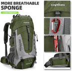 King'sGuard 60L Hiking Backpack Large Waterproof Camping Backpack - Image 3